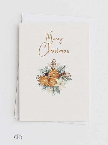 Editable Christmas Card with Newsletter - Cozy Rustic Holiday Card Template, Canva Printable, Family Photo Update, Digital Greeting