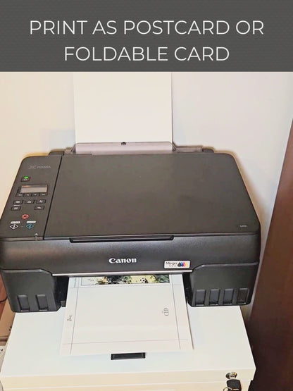 Printable Happy Father's Day Card - Dad and Child Digital Printable Foldable Gift - Sports Themed (Instant Download Canva Template)